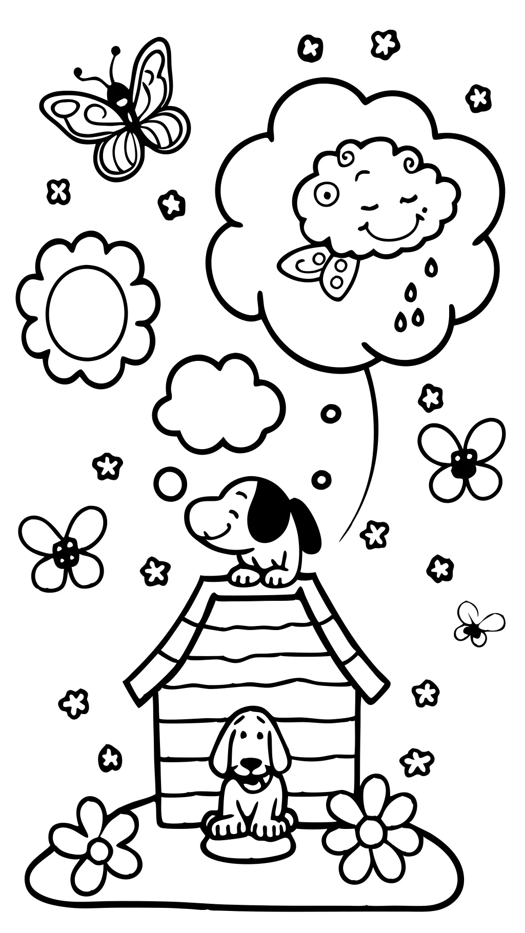 Página para colorear de Snoopy